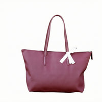 Waterproof PVC Tote Bag Polished Finish Structured Tote Bag Lightly Textured Rectangular for Women