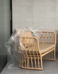 室外藤编沙发酒店民宿露台别墅户外阳台花园藤椅沙发简约防水防晒 双人位沙发