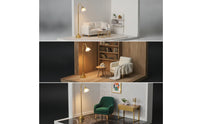 Miniature Floor Lamp Lightweight for Diorama
