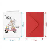 Easter Greeting Card with Envelope Happy Easter Card for Children, Friends, Holiday Greetings, Spring Season