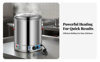 Automatic Keep Warm Multi-Purpose Cooking Barrel Easy to Clean Large Capacity Soup Kettle Adjustable Temperature Control Commercial Electric Stock Pot Energy Saving for Caterers, Food Vendors, Restaurant Personnel, Cafeteria, Hotel, Buffet
