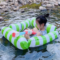 新款游泳圈充气浮床泳圈漂流圈泳池躺椅可折叠水上游乐吊床浮排