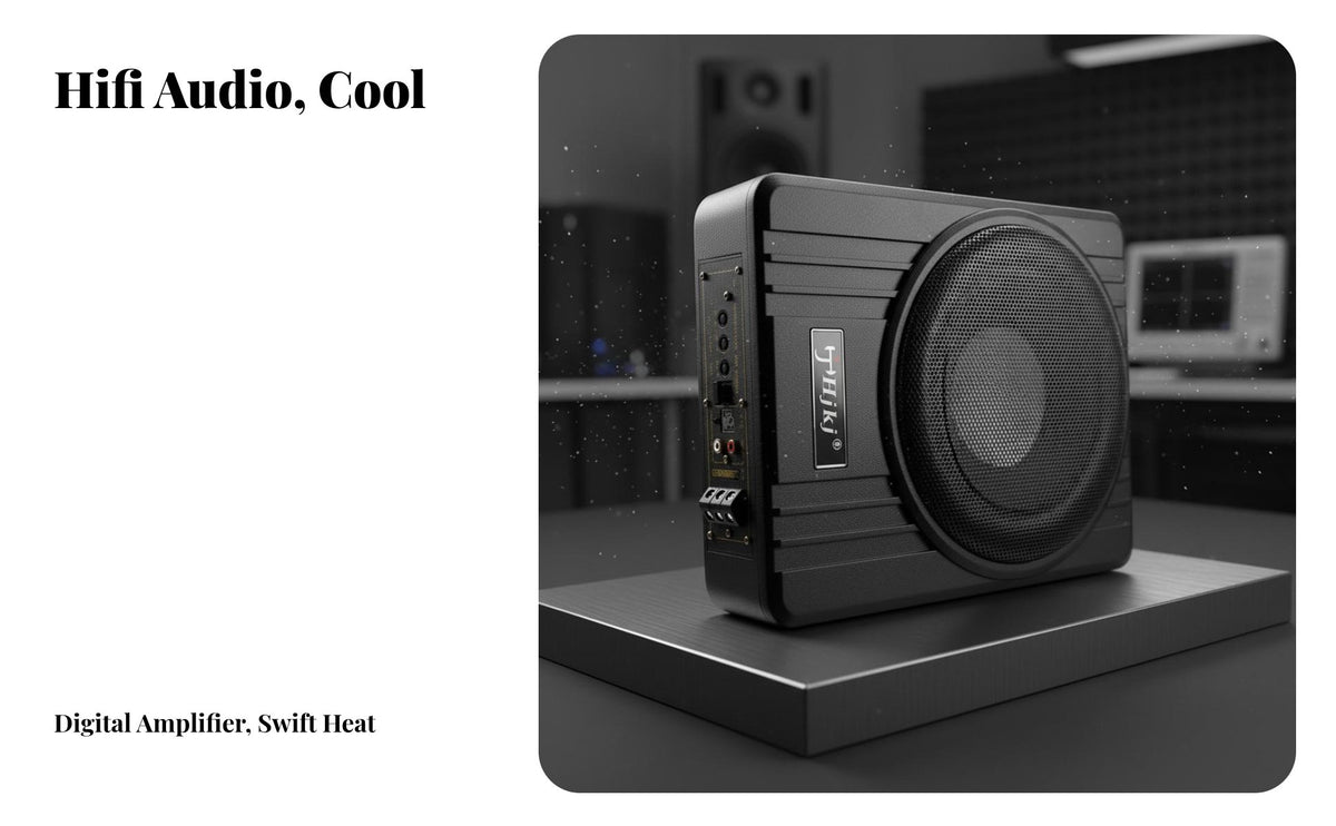 slimline Design 10unit Under-Seat Active Subwoofer Built-in amplifierlifier Powered Under-Seat Subwoofer Slim outline Bass Smaximumer long-lasting Construction for DIYers, pickup, SUV