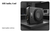slimline Design 10unit Under-Seat Active Subwoofer Built-in amplifierlifier Powered Under-Seat Subwoofer Slim outline Bass Smaximumer long-lasting Construction for DIYers, pickup, SUV