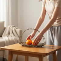Iron Fruit Tray Antique Finish Vintage Wire Tray Breathable Home Decor for Festive Table