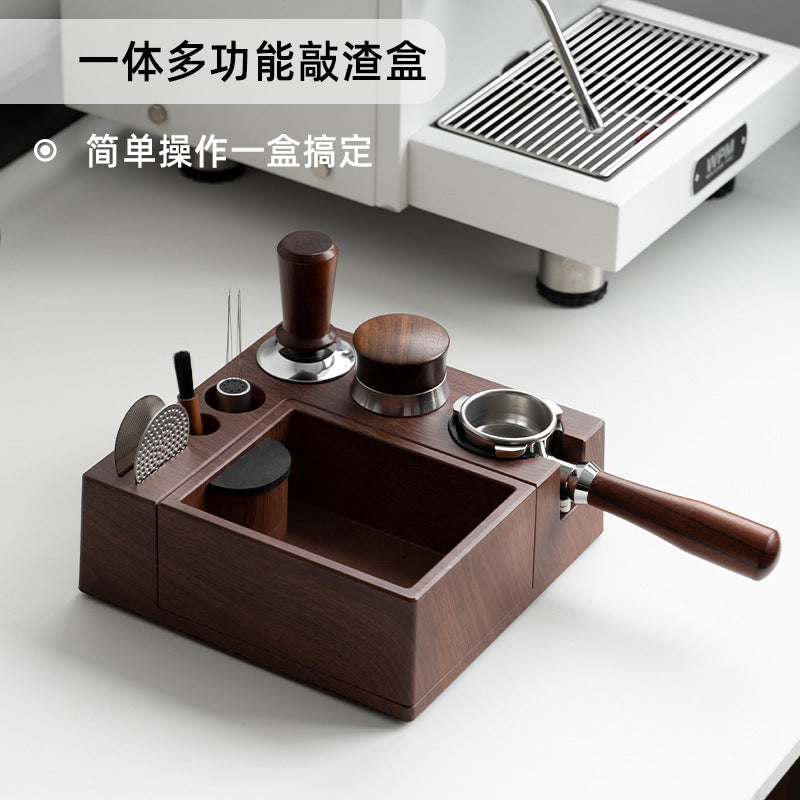 ABS Wood Grain Coffee Tamper with Storage Box for Espresso Handles