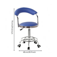 Rolling Bar Stool Foot Footrest Swivel Bar Stool Thick Seat Cushion