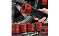 9 Pieces Wheel Hub Rust Removal Brush Replaceable Wheel Hub Cleaning Tool Drill Wire Brush Kit Rotary for Mechanics