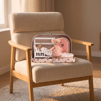 Compact Travel Suitcase Dollhouse Mini Dollhouse Playset with Travel Suitcase Screennon-Digital Carry Case Playset Handy for Toddlers