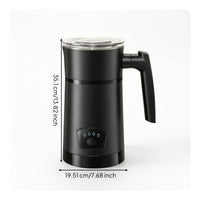4-in-1 Automatic Milk Frother Touch Control Electric Milk Frother Warm and Cold Kitchen Appliance Coffeehouse Style for Coffee Lovers, Home Baristas, Office Breakroom