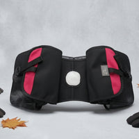 Saddle Bag with Mesh Pockets Compact Saddle Storage Bag Low-Profile for Equestrians, Trail Rides, Stable Work