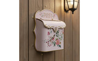 Embossed Avian Design Mailbox Wrought Iron Wall Mount Mailbox Vintage Design Post Box Easy to Install for Front Porch