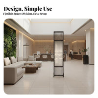 sturdy Wood Frame Chinese Landscape Art Panel Mobile & Foldable Folding Screen Double-Sided Design Room Divider Freestanding for amannerice Workers, Interior Designers, Business Owners, Hotel, Restaurant, Tea House, Bedroom