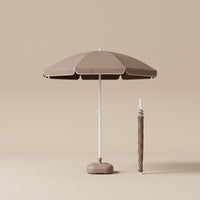 Straight-Pole Umbrella with Ground Spike Freestanding Patio Umbrella Lightweight Sunshade Sturdy for Homeowners