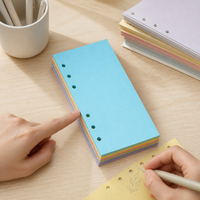A6 Macaron 5-Color Blank Planner Refill Pages for Various A6 Binders