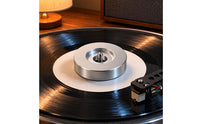 Recessed Channel 45 RPM Adapter Machined Metal Aluminum Vinyl Adapter Polished Finish Audio Accessory Round Circlet