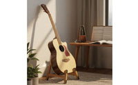Safeguarding Padding Universal Instrument Floor Stand Triangular Stand Guitar Stand Bamboo Guitar Rack for Guitarists