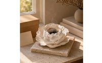 Flower-Shaped Scent Holder Layered Petal Ceramic Flower Burner Textured Ceramic Scent Holder