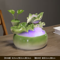 时来运转风水球招财流水摆件循环水喷泉客厅茶台桌面鱼缸装饰品