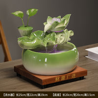 时来运转风水球招财流水摆件循环水喷泉客厅茶台桌面鱼缸装饰品
