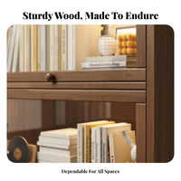 particle-proofresistant Narrow Cabinet with Flip-up Doors Space-Saving Design Freestanding Multi-Tier Cabinet Stackable storage cabinet for Book Lovers, Collectors, child's Room, Small Spaces, Home Office, Bedroom
