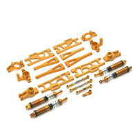 RC Car Metal Upgrade Set RC Car Damping System Parts with Shocks Damping Front and Rear Shock Absorbers