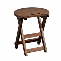 Foldable Design X-Shaped Frame Folding Stool Space-Saving Household Furniture Sturdy Portable Seat Easy to Use for Homeowners, Travelers, Small Areas, Kitchen, Dining Room, Entryway