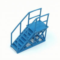 HO Scale Model Stair DIY Railway Diorama Walkway Model Stair with Railing 3D Printed Scenery Kit Unpainted