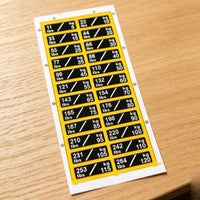 Pounds and Kilograms Weight Stack Label Sheet Two-Column Layout Weight Label Sticker Sheet Yellow Border for Gym