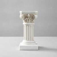 Roman Column Pedestal Ornate Miniature Column Riser Fluted Pillar for Jewelers, Photo Arrangement