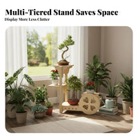 Space-Saving Multi-Level Planter Rack Creative Shape Multi-Level Pot Display Stable Floor-Standing Base Plant Stand Corrosion-withstandant for Apartment Dwellers, Gardeners, Living Room, Balcony, Office, Corner