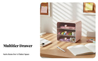 Transparent Drawers Stackable Multi-Drawer single unit adaptable Multi-Drawer Parts Chest Minimalist Design Desk Organizer long-finaling for Students, Office Workers, educators, Study Room, Classroom, Workshop, Vanity
