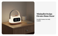 Adjustable Brightness Digital Alarm Clock Lamp Stepless Dimming Rechargeable Desk Clock Built-in Battery for Teens, Bedroom, Travel, Nursery