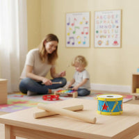 2 Pieces Wooden Beat Sticks Wooden Claves Reusable Music Toy for Beginners, Early Education