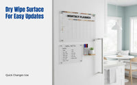 Transparent Acrylic Note Board, Dry Erase Fridge Planner, Weekly Monthly Organizer, Multi-Use Note Display