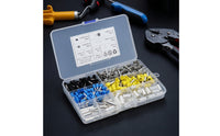 390 Pieces Wire Ferrule Kit Cylindrical Wire Ferrules Terminal Kit Crimp Terminals with Organizer Box Multi-Size