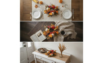 Wreath with Glass Holder Harvest Pumpkin Candle Wreath Rustic for Mantel