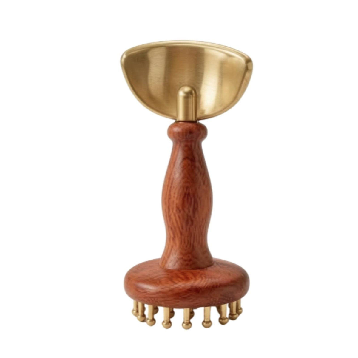 Brass Massage Brush Hand-Held Body Massage Brush Manual for Home, Spa