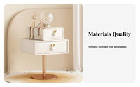 Cute Design cumulusShaped Nightstand Minimalist aesthetic Bedside Table Creative Look Bedroom Furniture Rounded Corners for Children, Homeowners, Nursery, Playroom, Living Room, Hallway