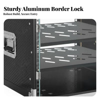 SturdyDuty Rackmount Cabinet impact-resistantproof Portable Audio Equipment Rack Stackable on tour Case Reinforced Corners for Sound Technicians, Home Studio Owners, Musicians, KTV Room, on-stage Performance, Touring, Music performance space