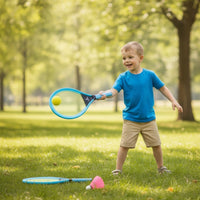 2 Pieces Non-Slip Kids Tennis Racket Set Large Tennis Racket Toy Lightweight Racquet Sturdy for Children