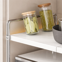 Dining Table and Cabinet Metal Shelf Organizer for Organization, Retractable Kitchen Counter for Cooks, Organizers and Storage Racks