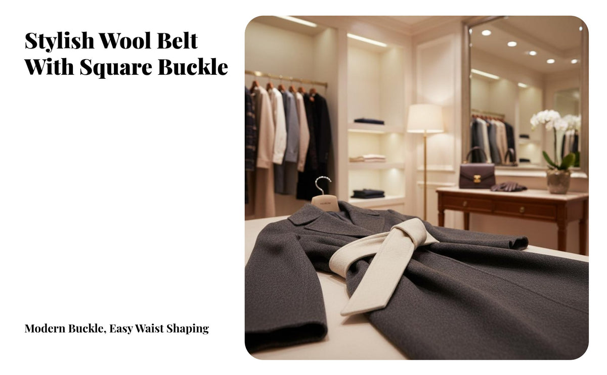 Wool Coat Belt Double Sided Wool Coat Belt Decorative Overcoat Waist Sash for Women