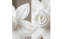 Fabric Flower Pin Floral Flower Brooch Rose Brooch with Beads Layered Corsage Pin Elegant for Brides, Weddings, Photo Shoots