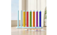 Colorful Rainbow Disc Stacking Game Fine Motor Color Matching Stacking Toy Safe Peg Board Toy with Cards Long-Lasting for Preschool