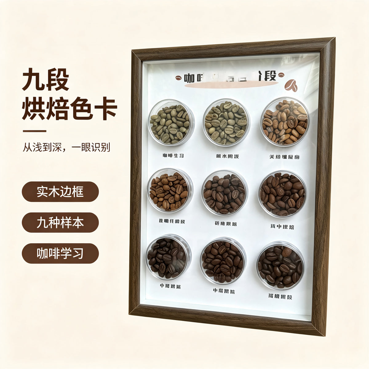 Coffee Bean Roasting Comparison Card for Roasters