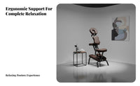 Lightweight Foldable Chair Oil and Waterproof Portable Massage Chair Ergonomic Design Adjustable Kneeling Stool Padded Cushion for Beauticians, Physical Therapists, Clients, Beauty Salon, Mobile Treatment, Home, Office