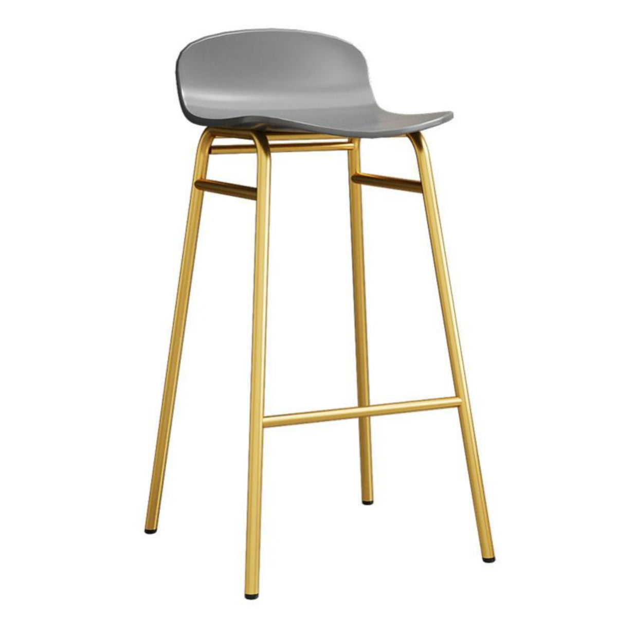 Nordic Design Backrest Bar Stool Modern Minimalist Design Counter Chair Built-in Footrest Seating Furniture Sturdy Construction for Interior Designers, Business Owners, Cafe, Restaurant, Kitchen Island, Dining Room