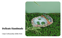 Handmade Resin Frog Pond Ornament Waterproof Miniature Pond with Frogs Statue Lifelike Design for DIY Enthusiasts, Aquatic Aquarium
