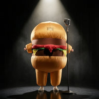 Inflatable Burger Costume Full-Body Inflatable Hamburger Costume Eye-Catching Apparel for Adults, Halloween, Cosplay